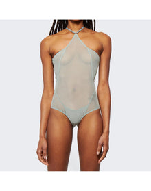 KNWLS | Women | Halter-neck Leotard With Binding Details | Sage Green