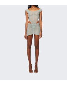 KNWLS | Women | Two Part Dress With Binding Details | Sage Green