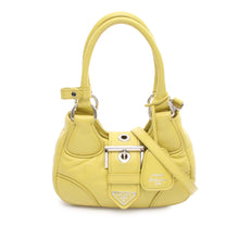 Prada | Pre-Owned Nappa Soft Padded Re Edition 2002 Moon Satchel | Yellow