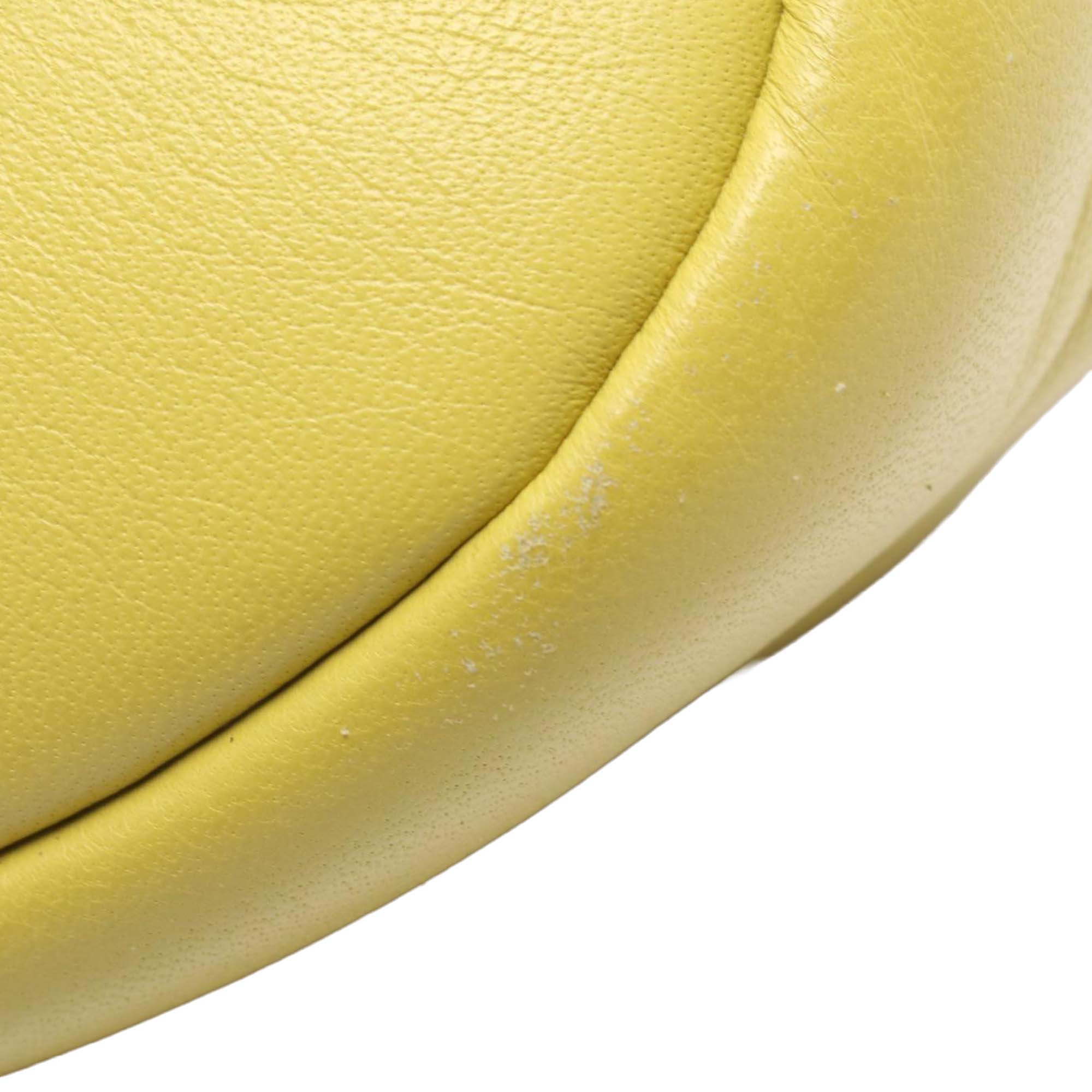 Prada | Pre-Owned Nappa Soft Padded Re Edition 2002 Moon Satchel | Yellow