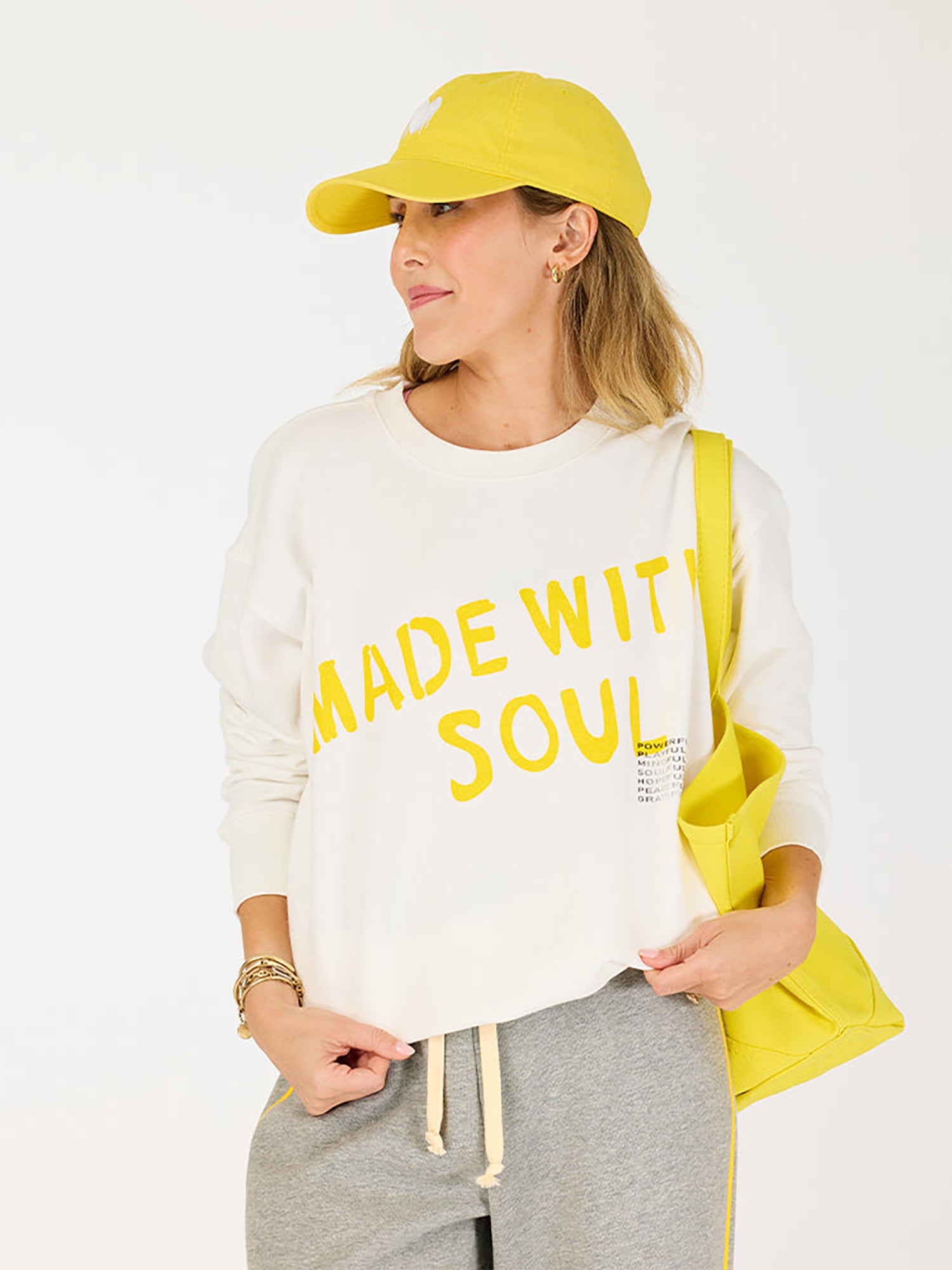 Women | Kerri Rosenthal | Ex BF Made With Soul Sweatshirt | White