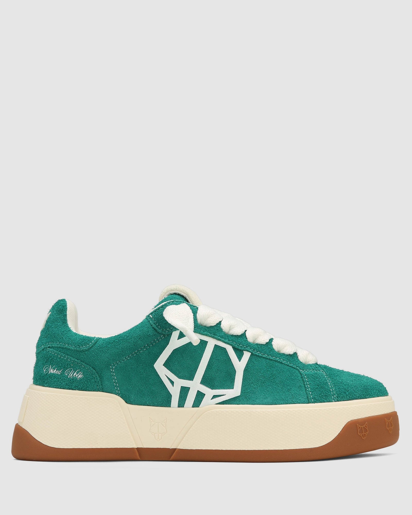Mens | Kray Hairy Cow Suede Sneaker | Forest Green