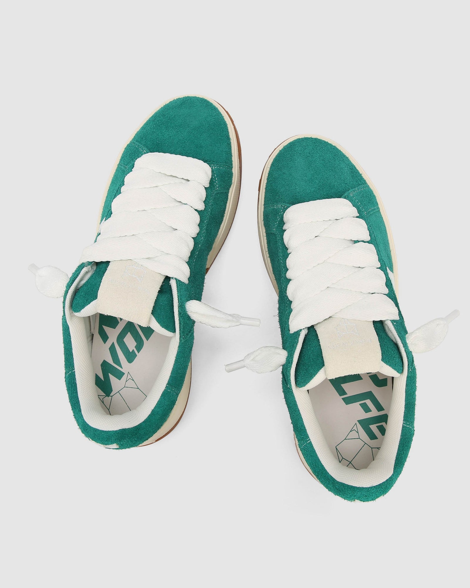 Mens | Kray Hairy Cow Suede Sneaker | Forest Green