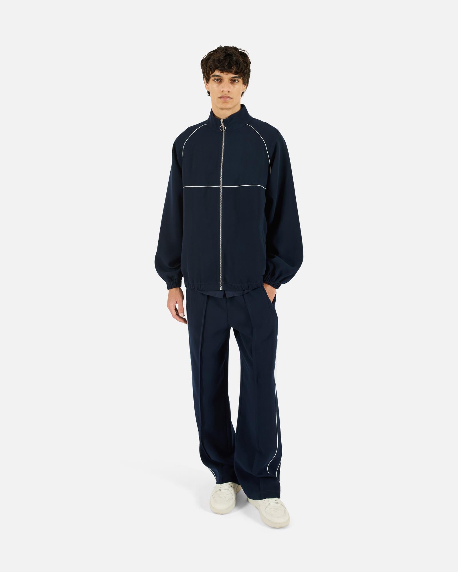 Piping Track Jacket | Blue