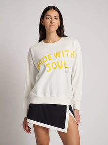 Women | Kerri Rosenthal | Ex BF Made With Soul Sweatshirt | White