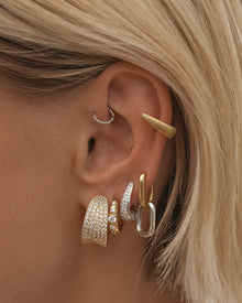 Stone Geneva Hoops - Gold | Plated Gold