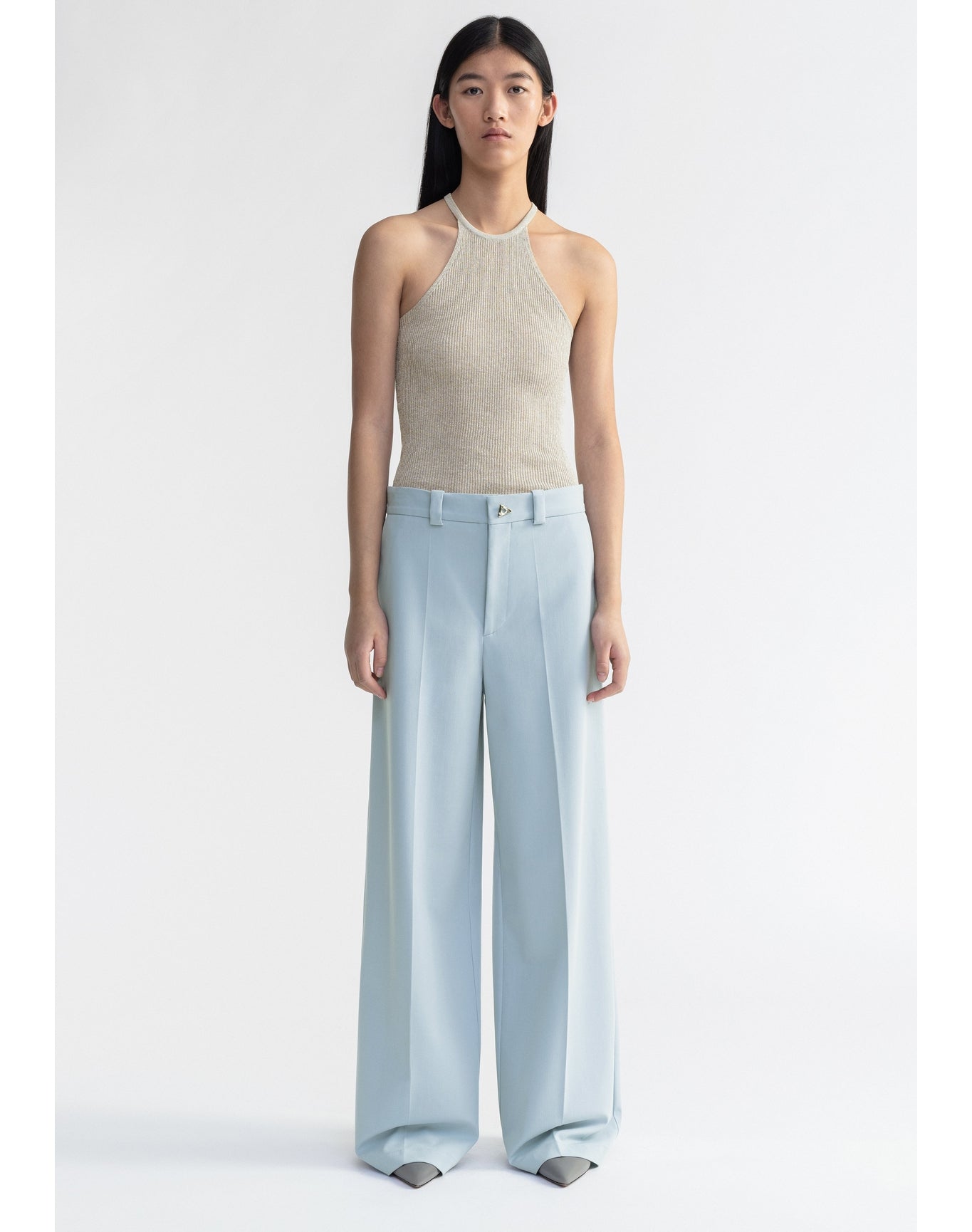 Kai | Wide Leg Suiting Pants | Ice Blue