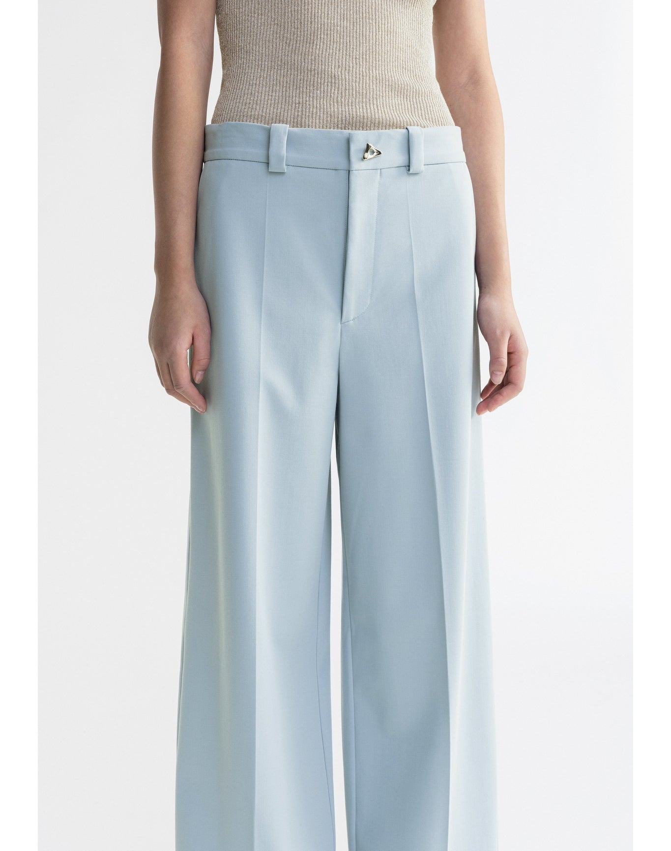 Kai | Wide Leg Suiting Pants | Ice Blue