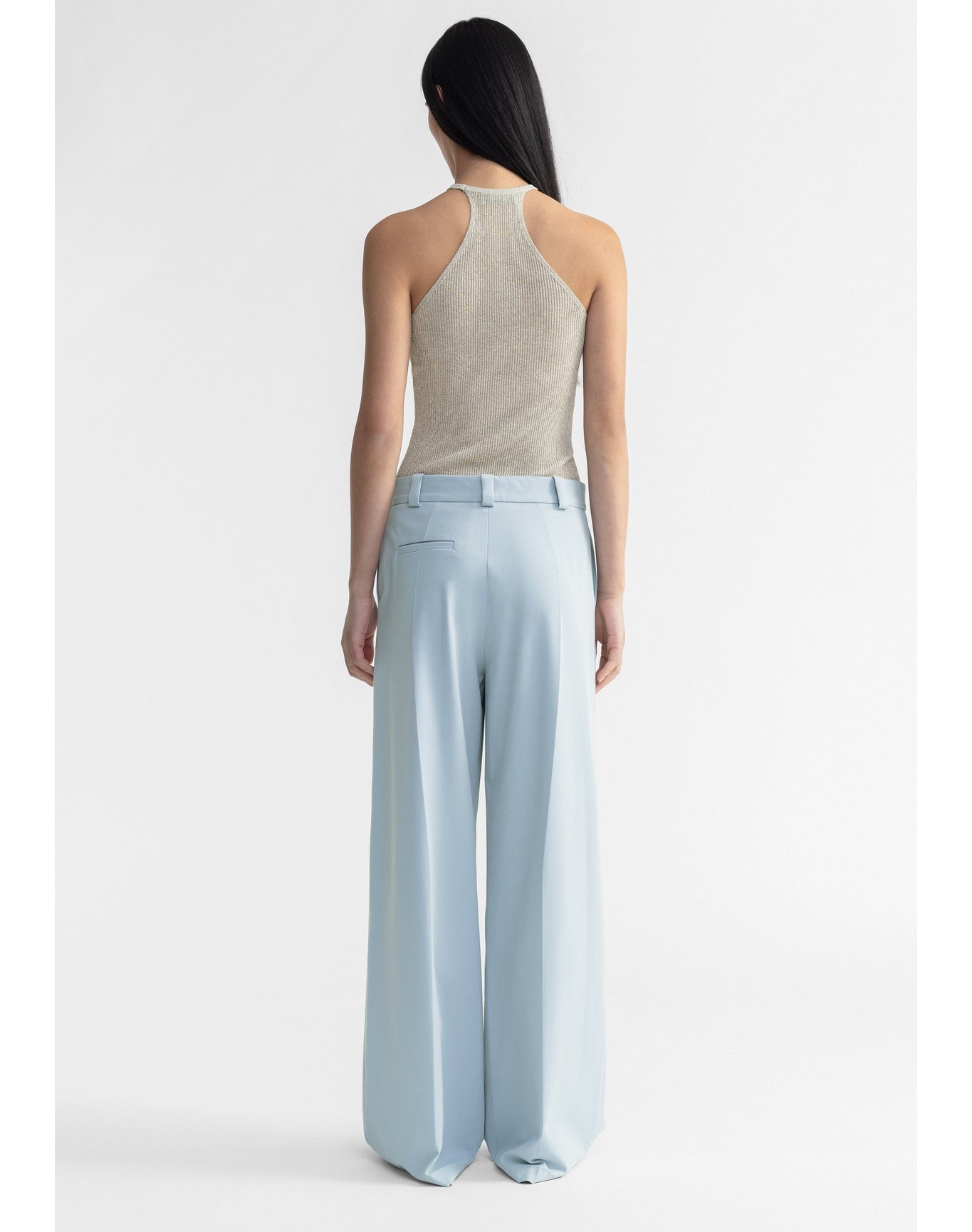 Kai | Wide Leg Suiting Pants | Ice Blue