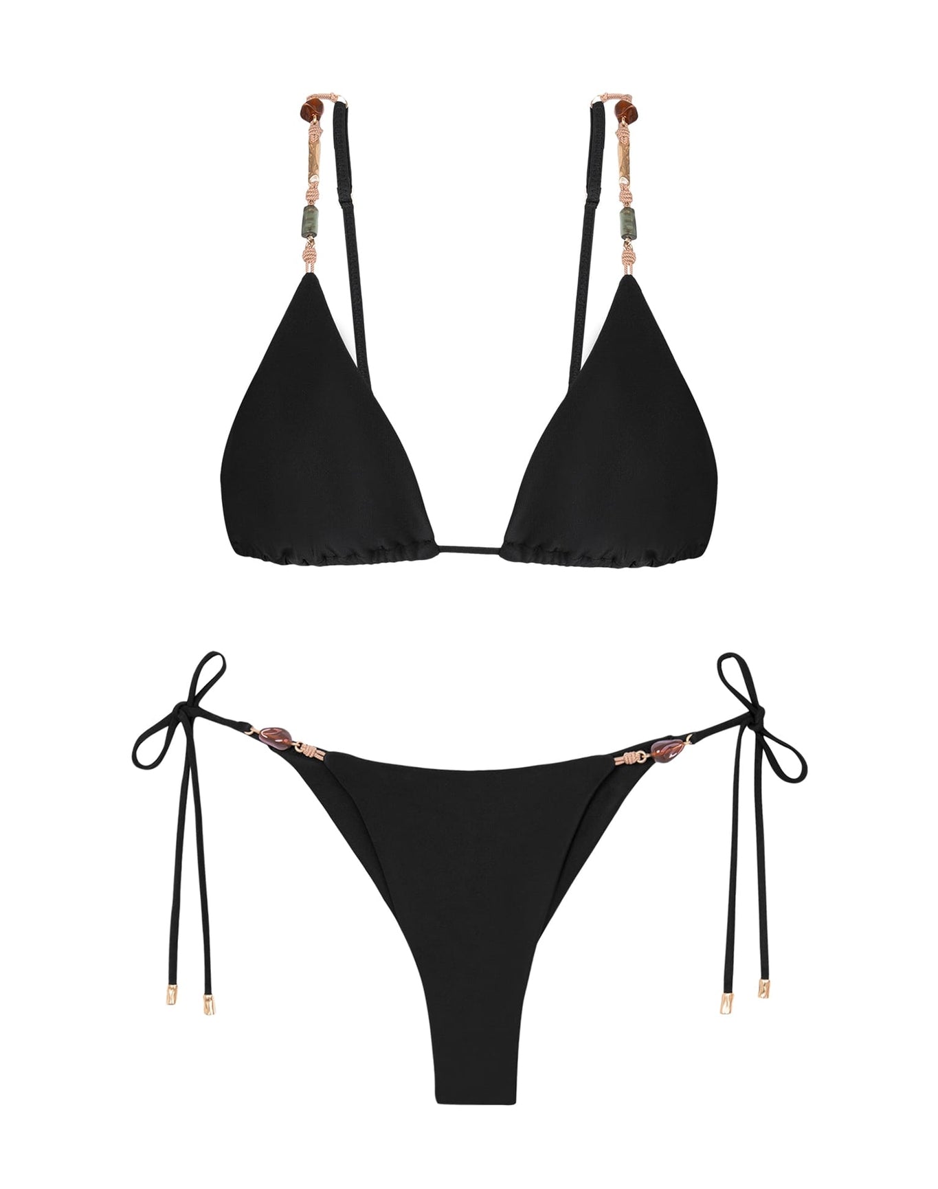 Kaia Tie Side Bottom | Brazilian Cut | Black