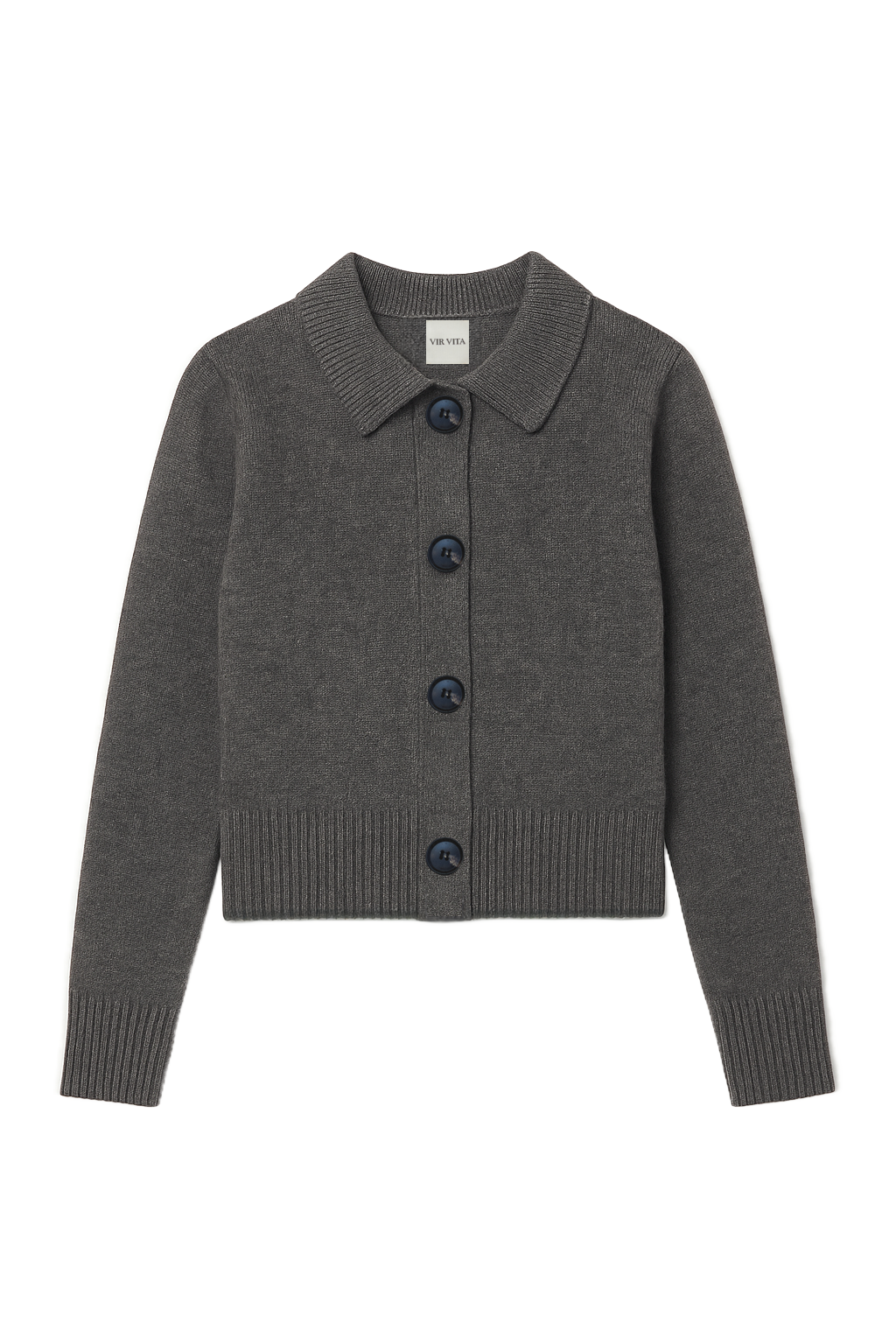 Kaia Cashmere Cardigan | Stone Grey