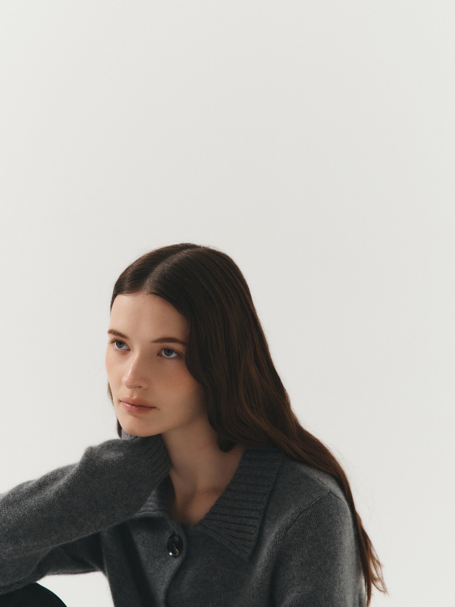 Kaia Cashmere Cardigan | Stone Grey