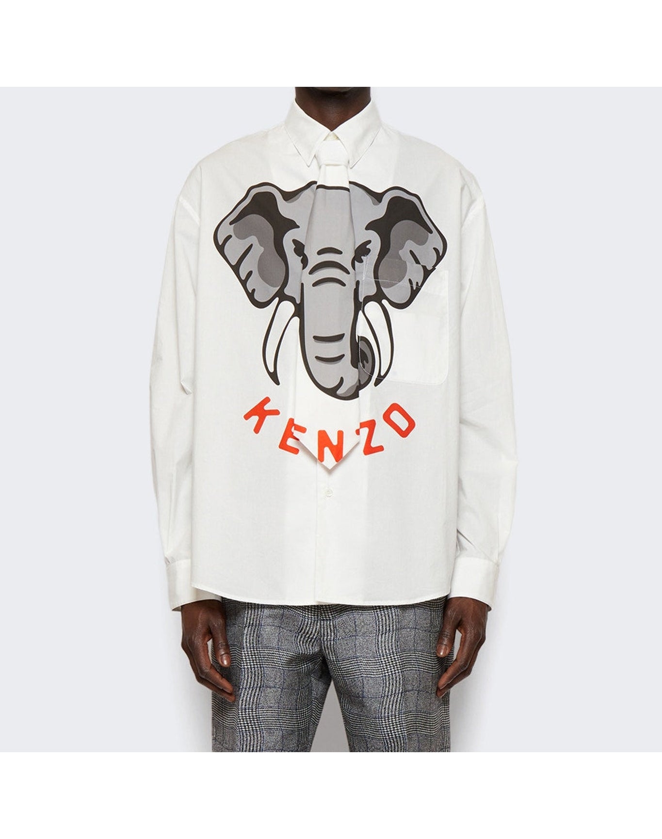 Kenzo | Men | Casual Tie Shirt | Off White