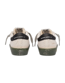 Kids | May Sneakers Junior with Military Green Base & White Star & Black Heel Tab | Off White x Black