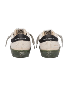 Kids | May Sneakers Junior with Military Green Base & White Star & Black Heel Tab | Off White x Black