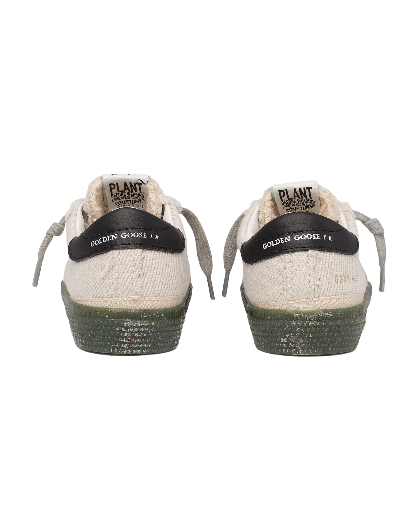 Kids | May Sneakers Junior with Military Green Base & White Star & Black Heel Tab | Off White x Black