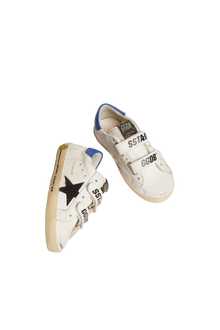 Kids Old School in Leather with Python Star and Heel Tab White x B