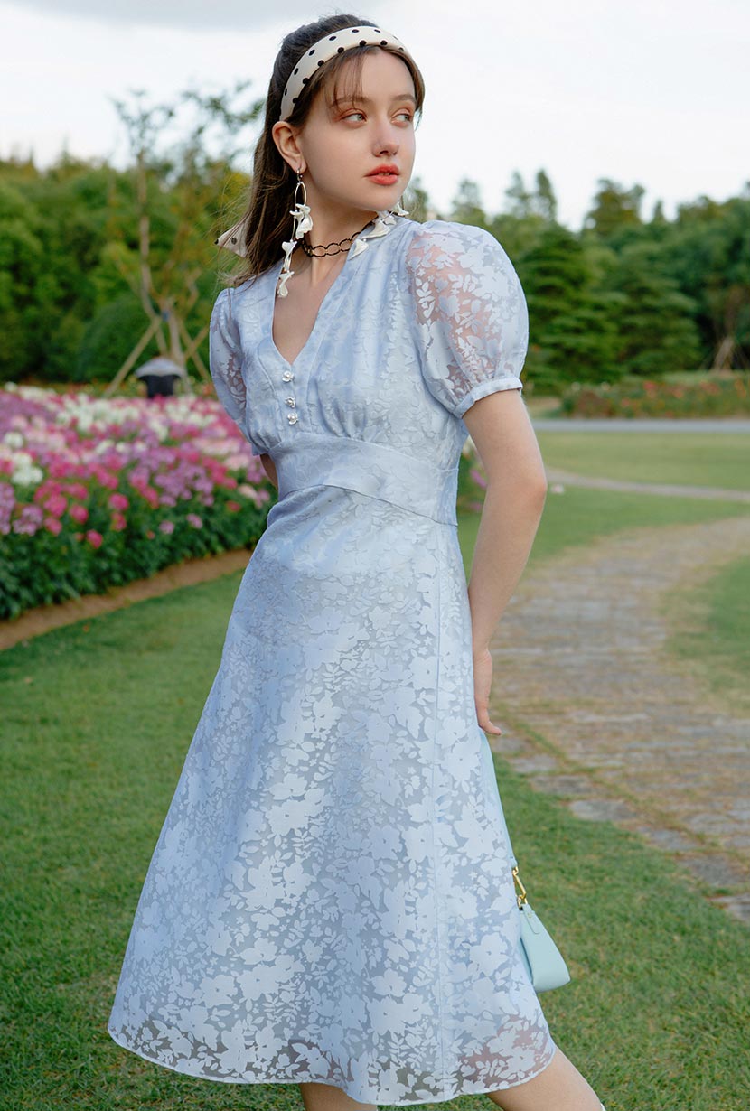 Reverie Dress | Sky Organza