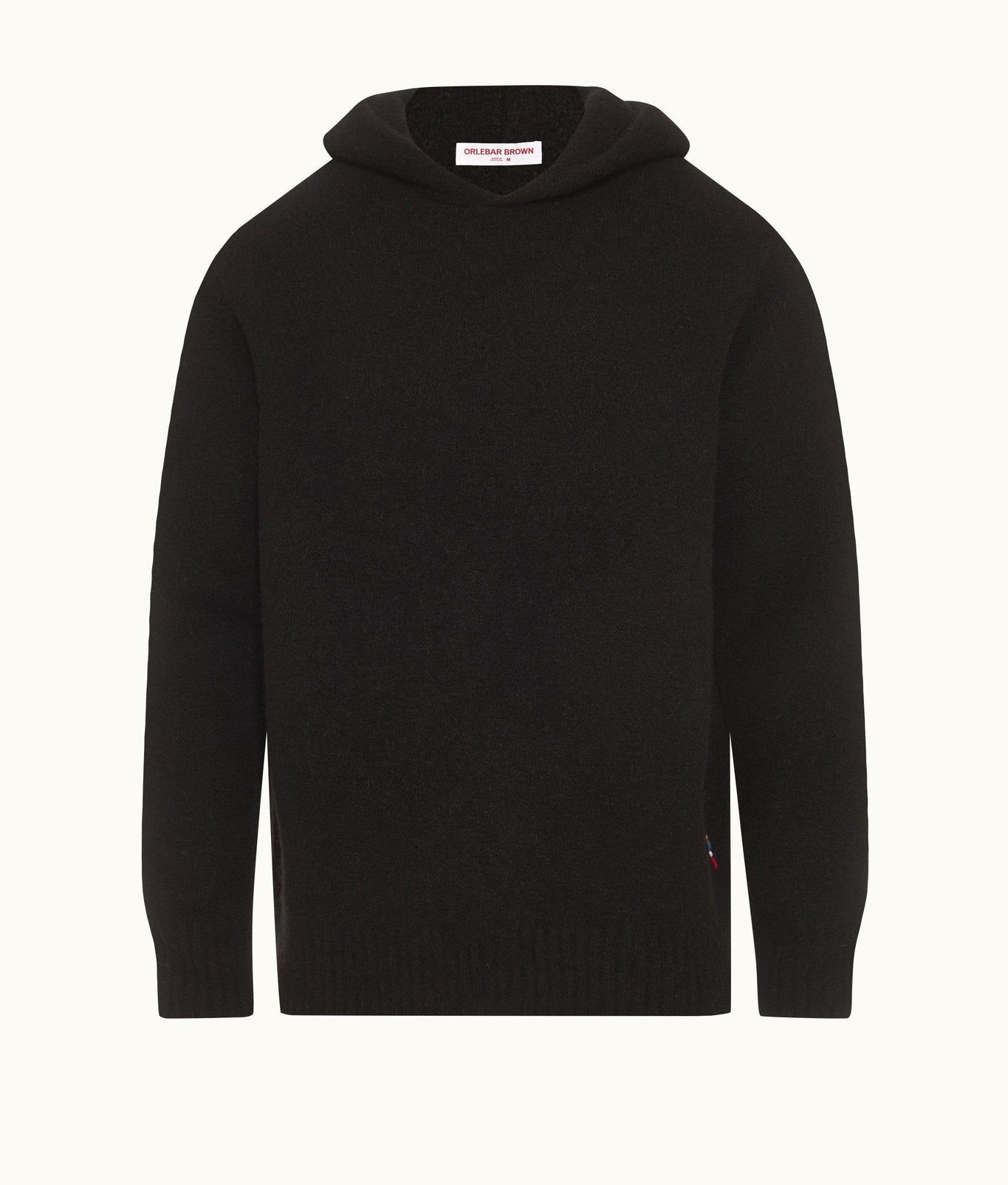 Kirk Alpaca Merino Relaxed Fit Hooded Alpaca-Merino Knit Jumper | Black