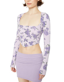 Knit Bolero | Lavender Floral