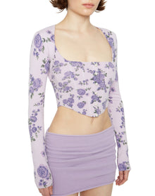 Knit Bolero | Lavender Floral