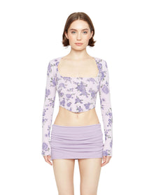 Knit Bolero | Lavender Floral