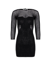 Knit Peggy Short Dress | Black