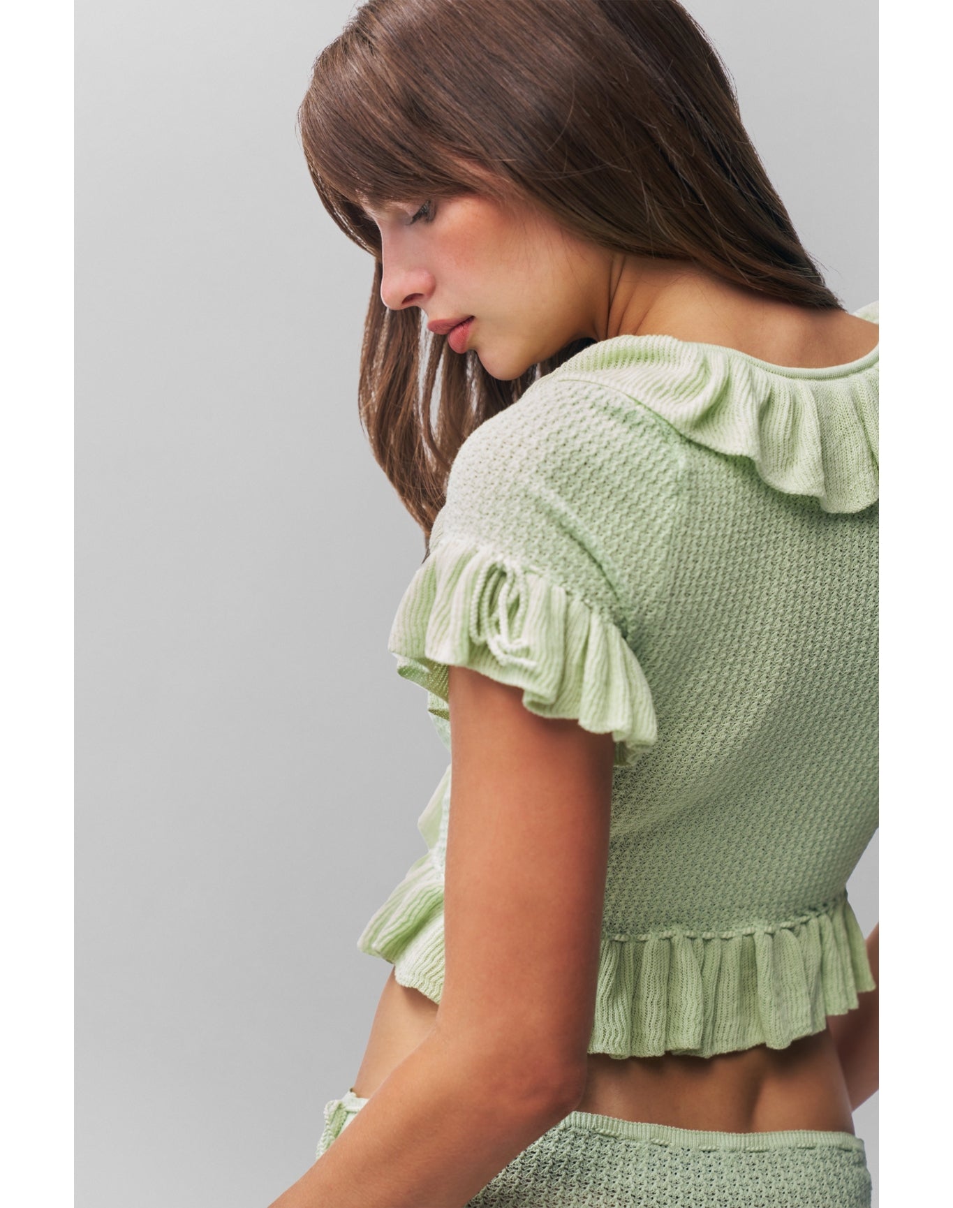 Knit Side Tie Short | Pistachio