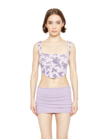 Knitted Corset | Lavender Floral