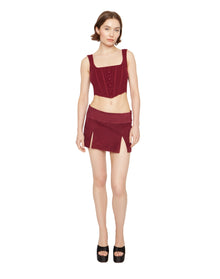 Knitted Corset | Maroon