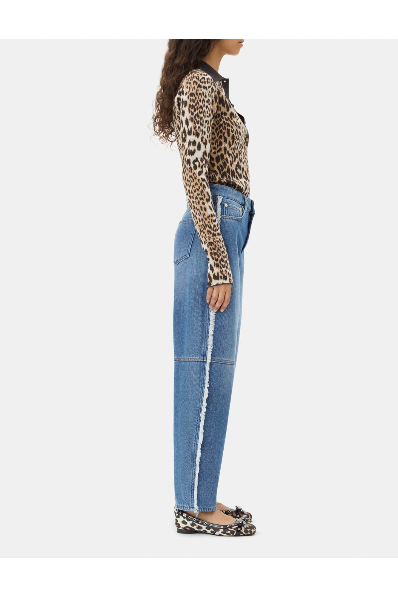 Knitted Polo Shirt | Leopard