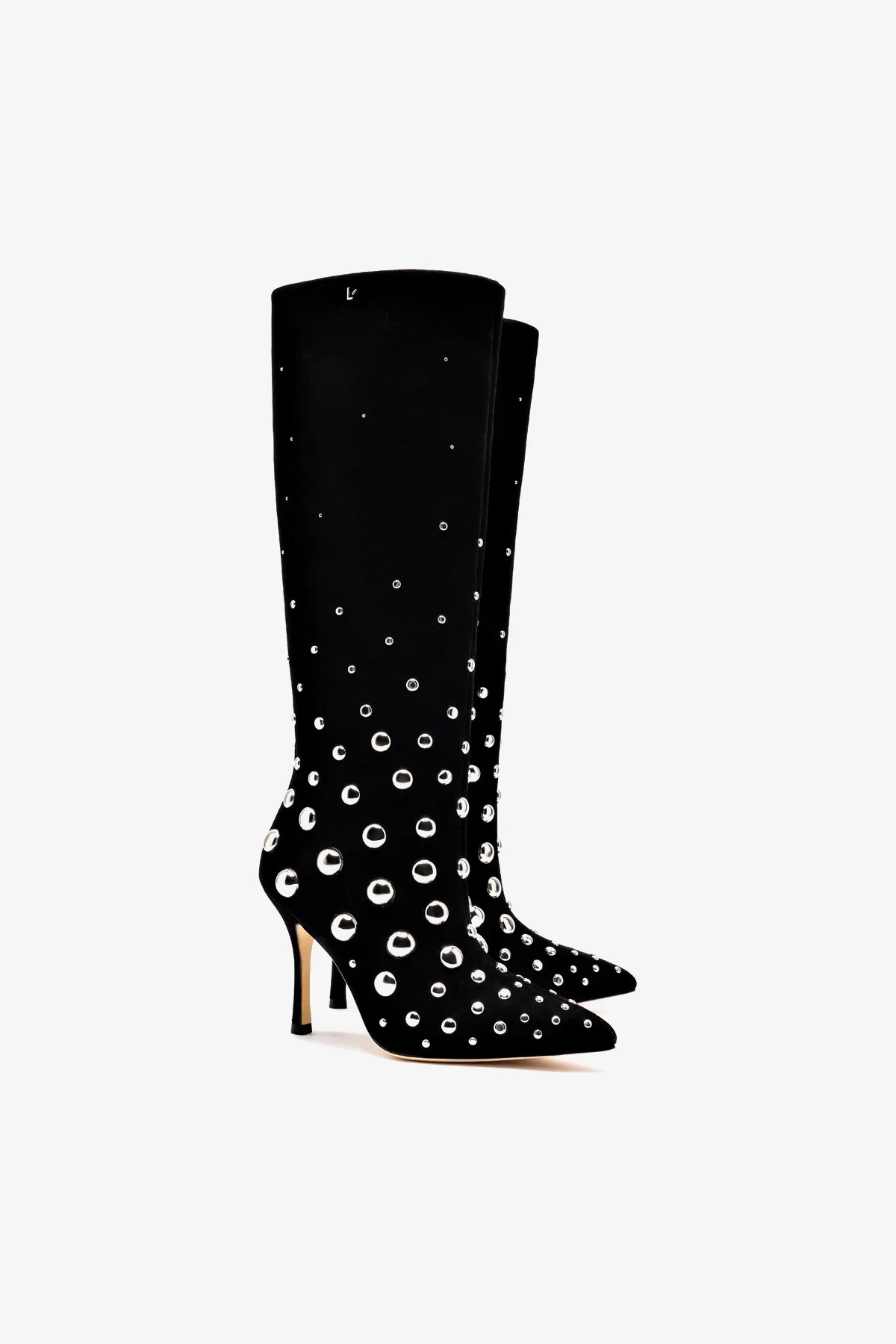 Kate Boot Suede | Black/Studs