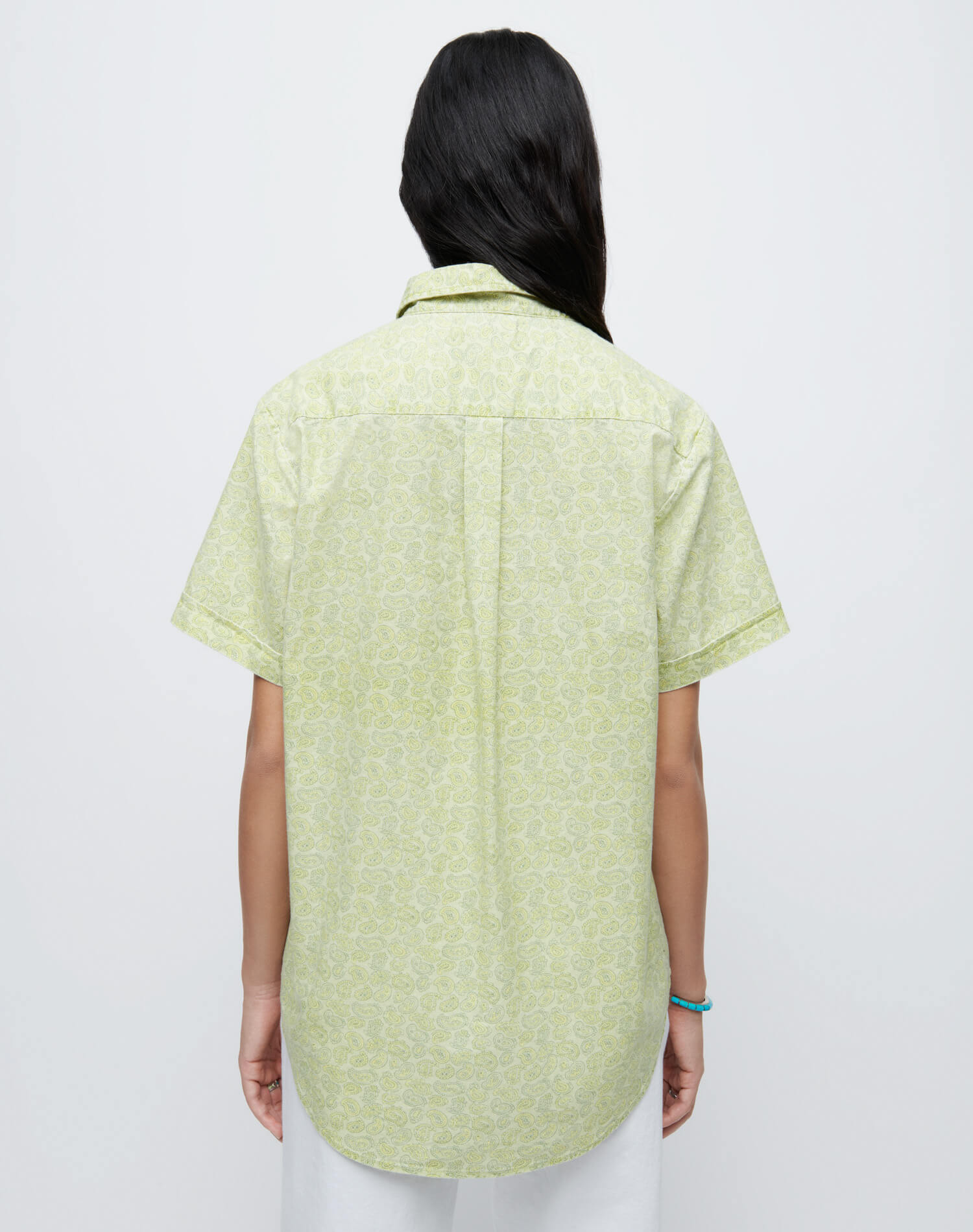Womens | 70s Short Sleeve Shirt | Citrus Paisley