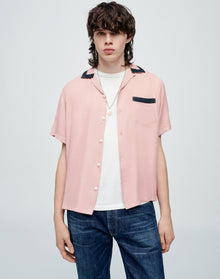 Mens | Striker Bowling Shirt | Pink/Black