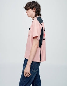 Mens | Striker Bowling Shirt | Pink/Black