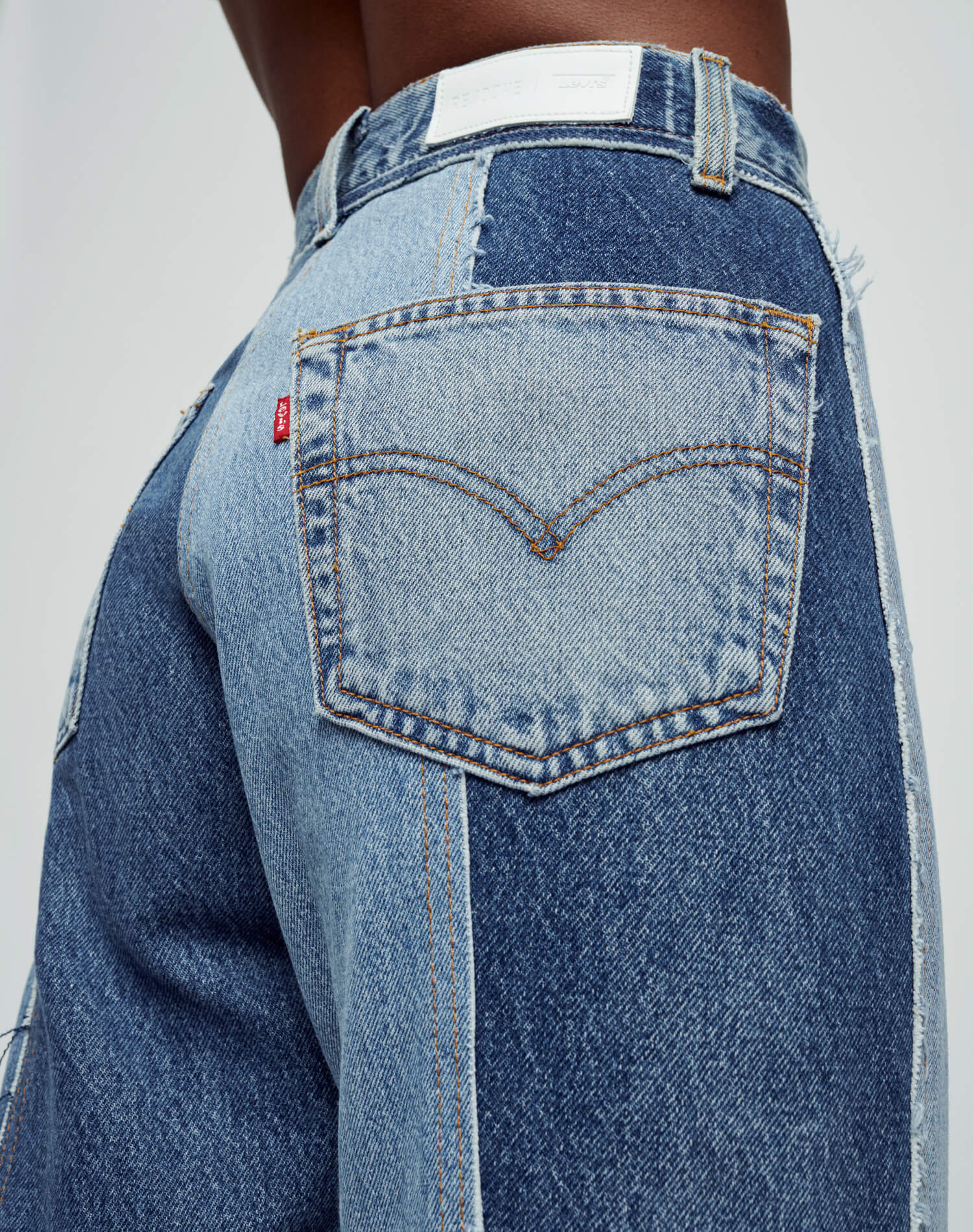 Levi's Raw Patched Wide Leg | Indigo Patch