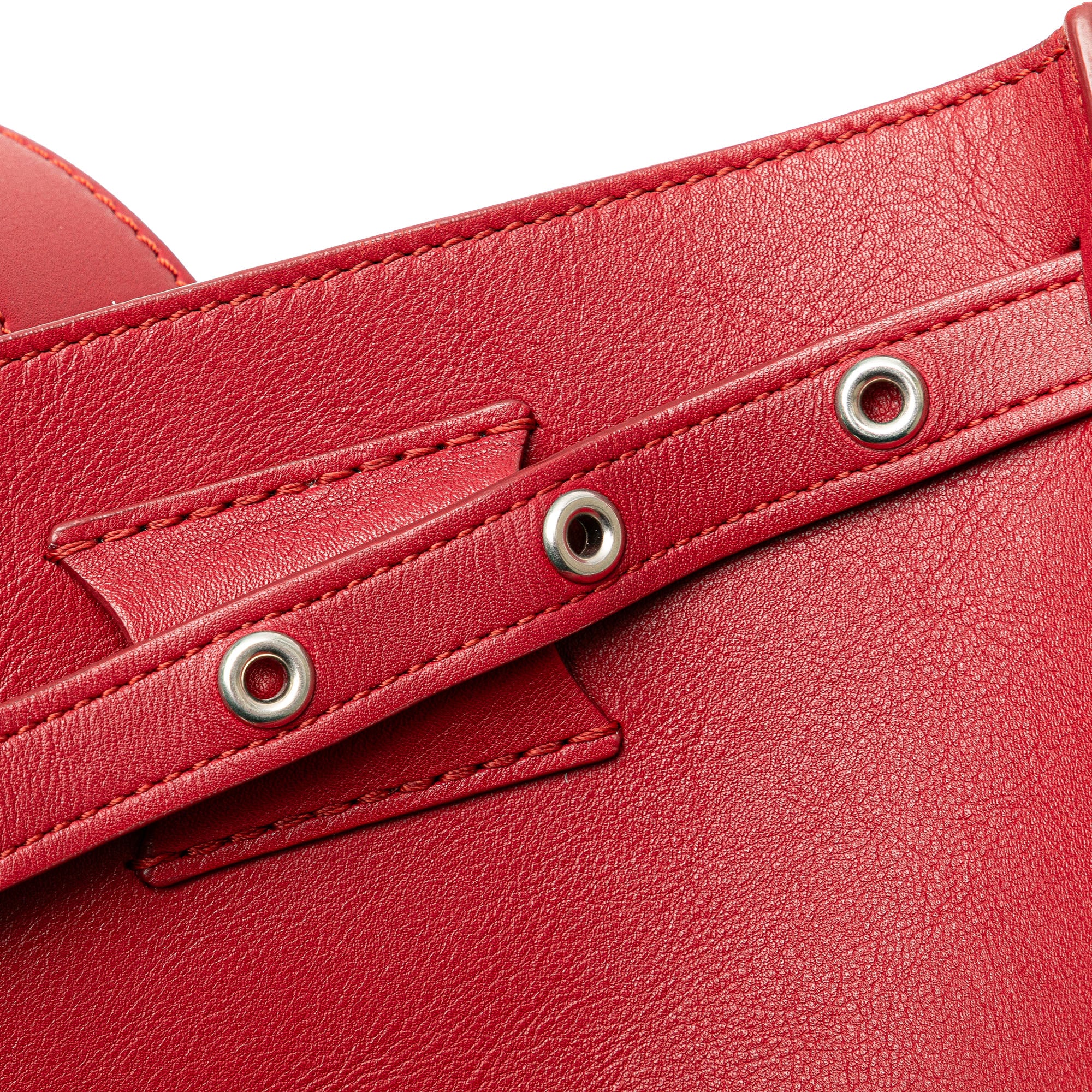 Celine | Pre-Owned Leather Big Bag Bucket Crossbody - I | Red