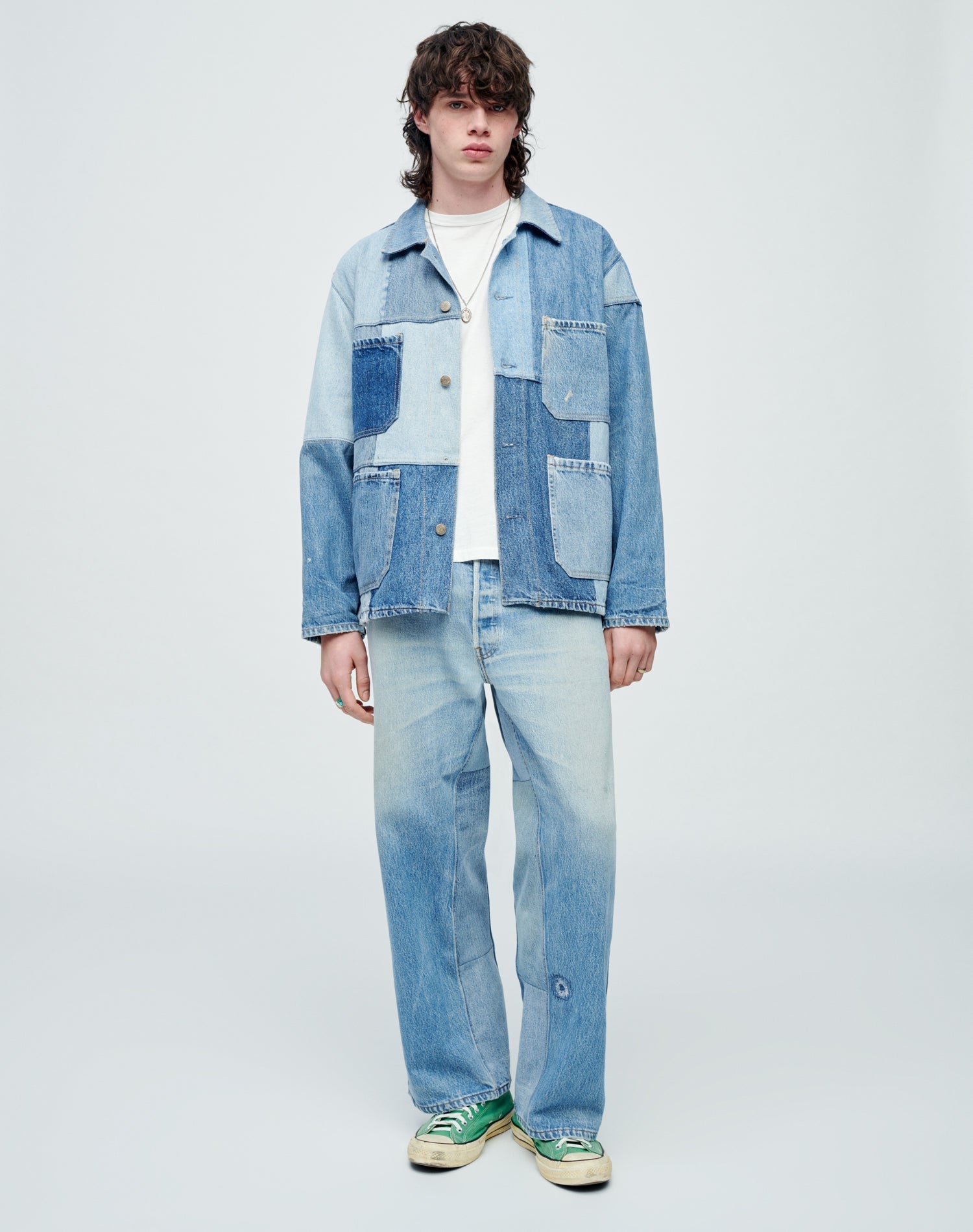 Mens | Upcycled Vintage | Levi's Quilted Barn Jacket | One-of-a-kind | Assorted Indigo