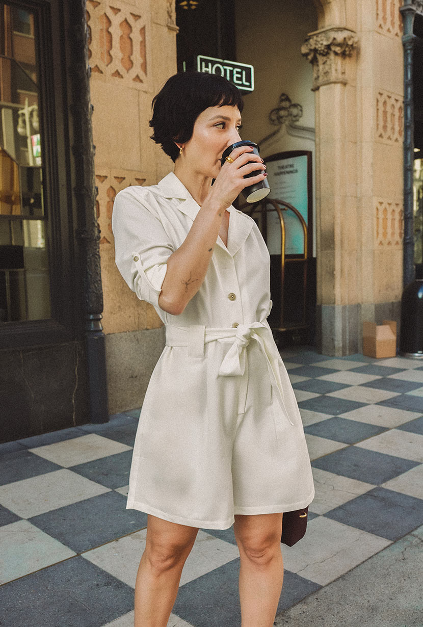 Peyton Romper | Ivory