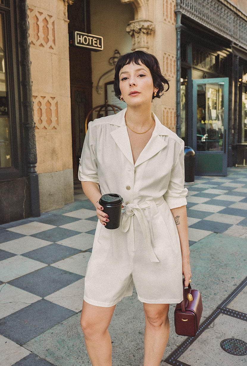 Peyton Romper | Ivory