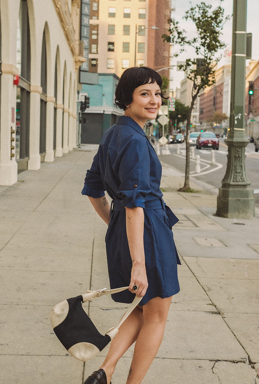 Peyton Romper | Navy