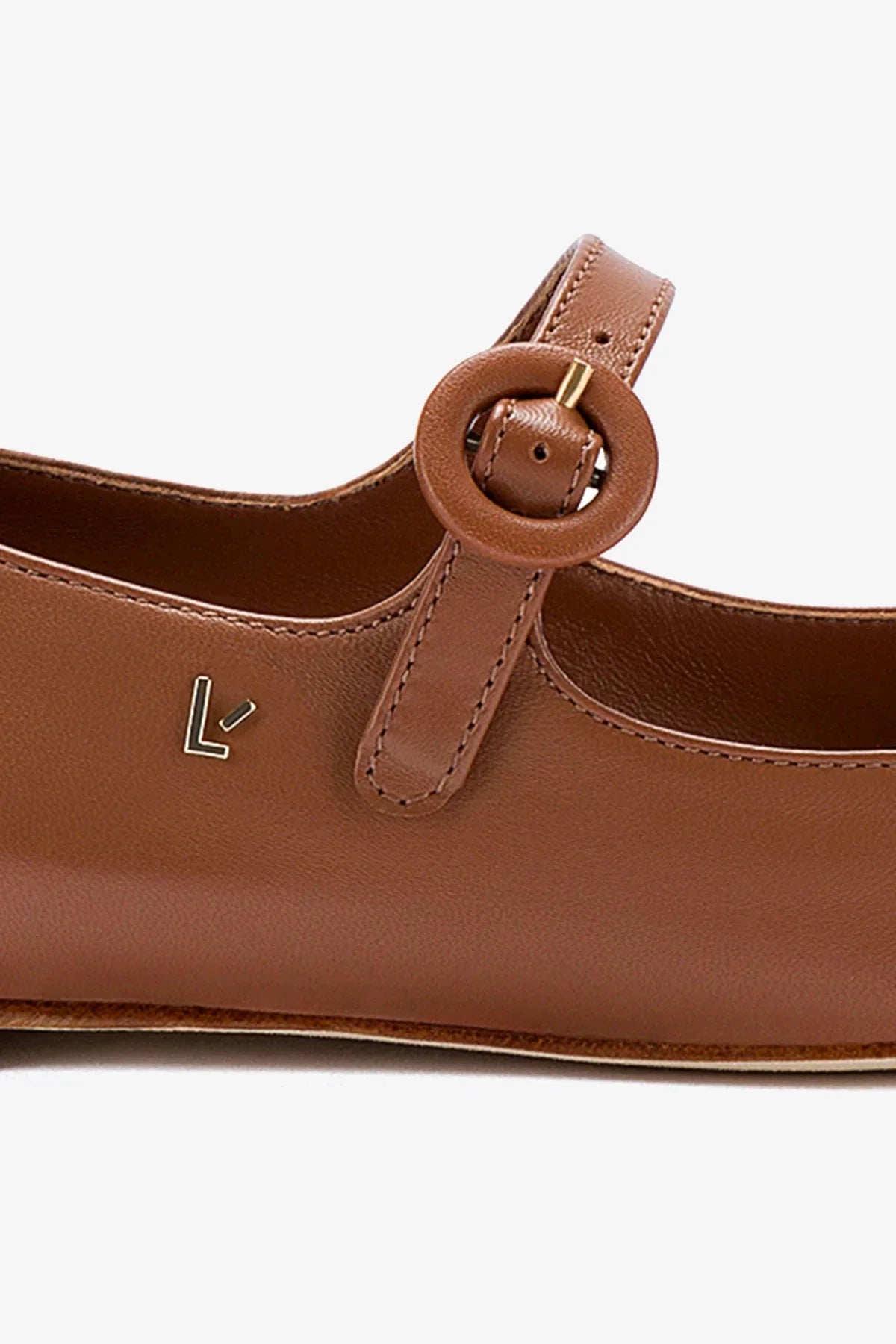 Blair Ballet Flat Leather | Caramel