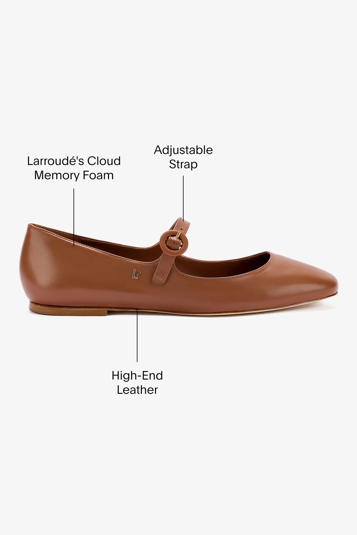 Blair Ballet Flat Leather | Caramel
