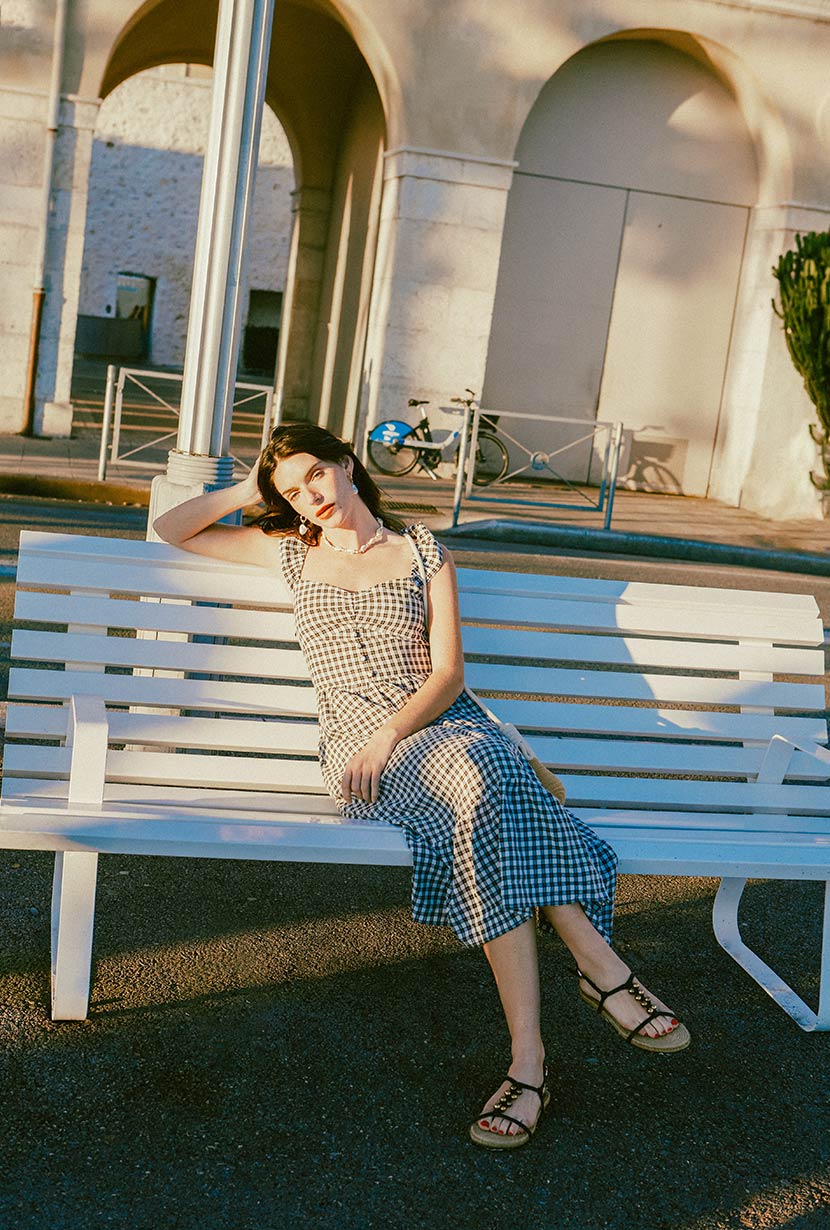 Lettie Dress | Black Gingham