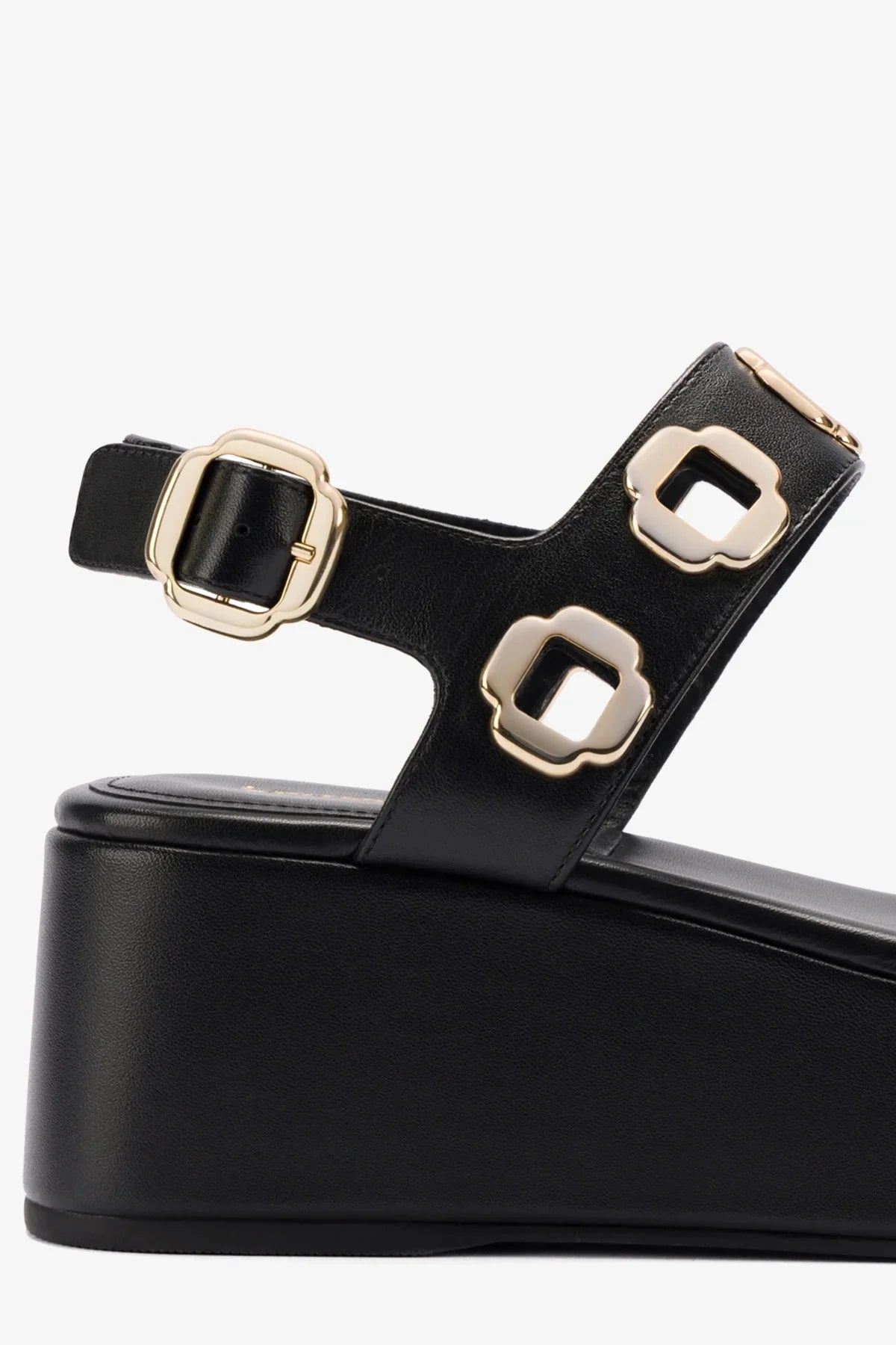 Milan Flatform Sandal Leather | Black
