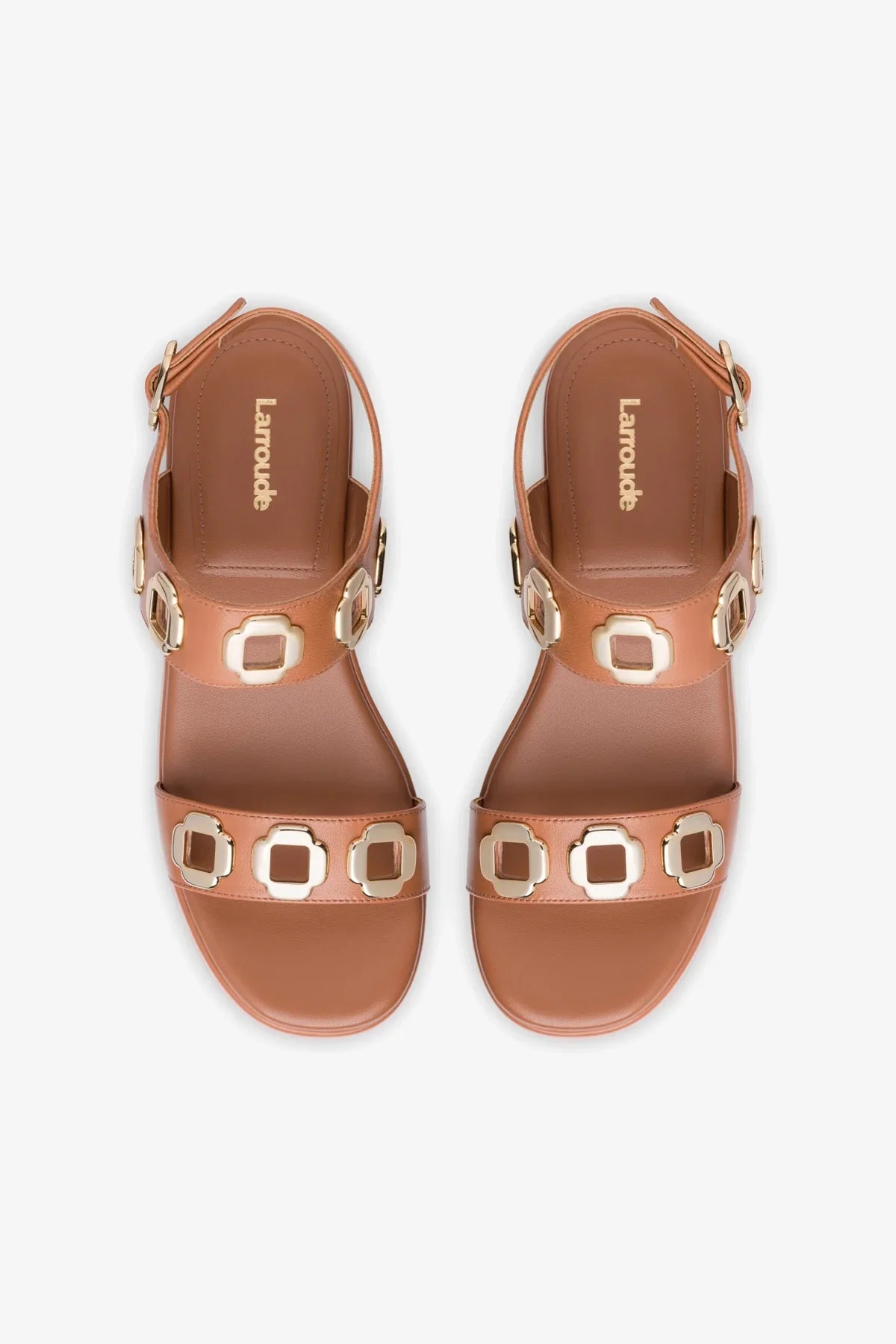 Milan Flatform Sandal Leather | Caramel