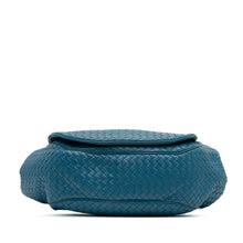 Bottega Veneta | Pre-Owned Nappa Intrecciato Flap Crossbody | Blue