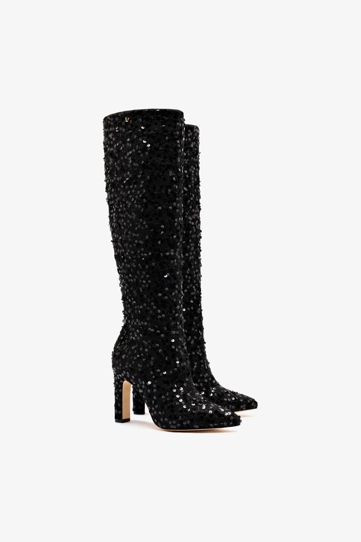Cindy Hi Boot | Black Sequins