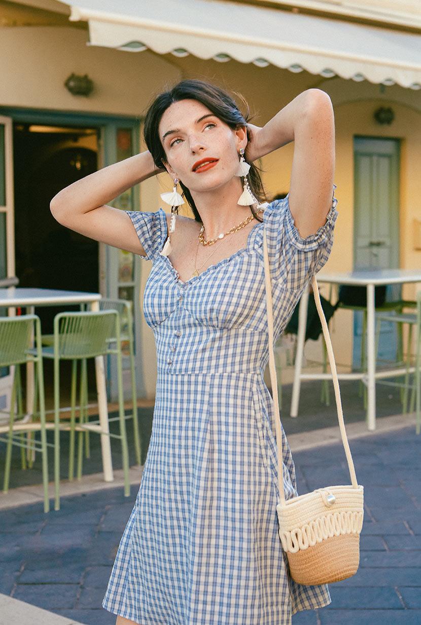 Maisy Dress | Blue Gingham