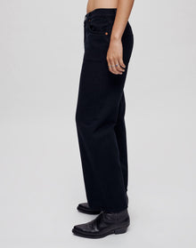 Womens | Loose Crop | Black Flow